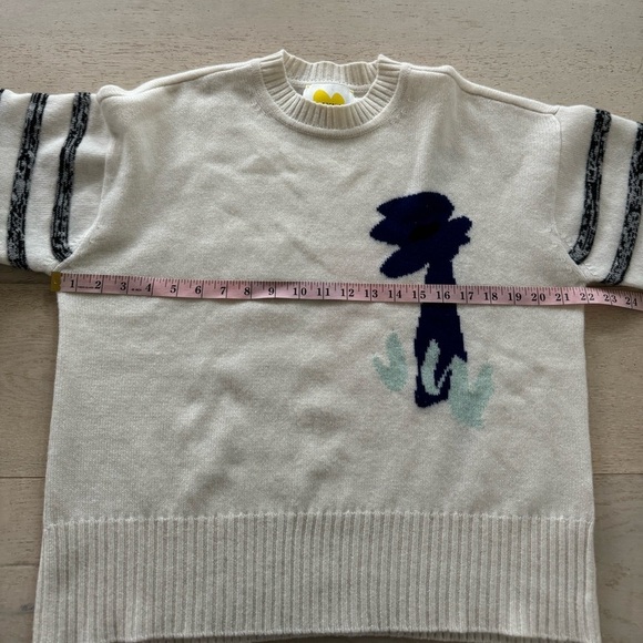 Kerri Rosenthal 100% Cashmere IMAGINE FLOWERS stunning sweater S - Picture 3 of 6